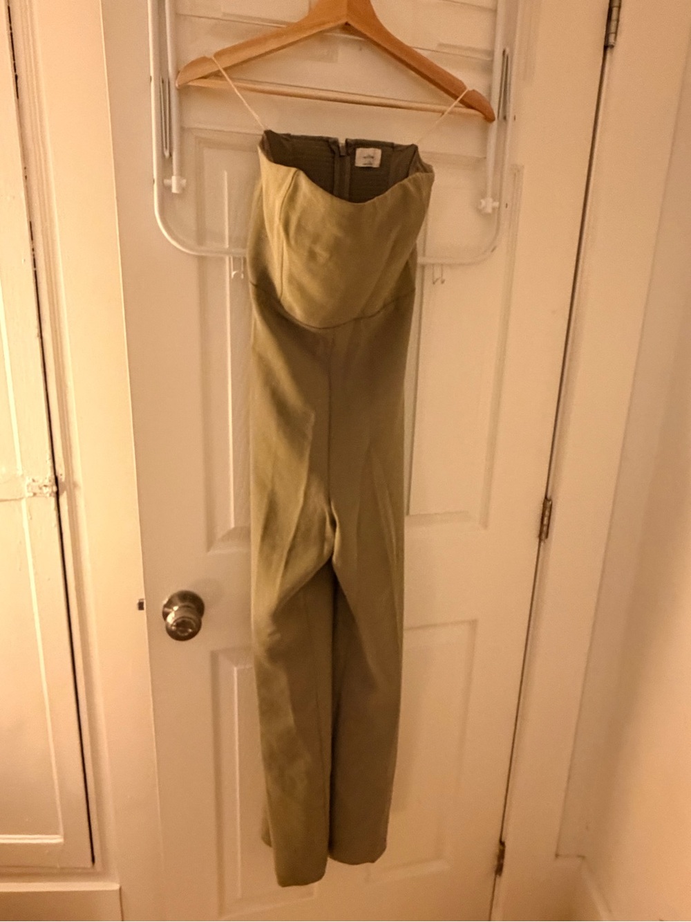 Strapless Light Olive Green Jumpsuit
